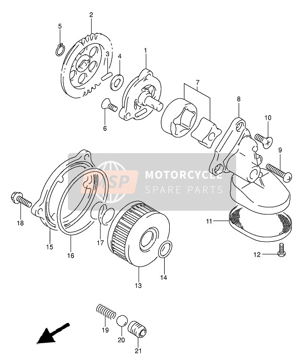 Suzuki DR350 1994 Oliepomp voor een 1994 Suzuki DR350