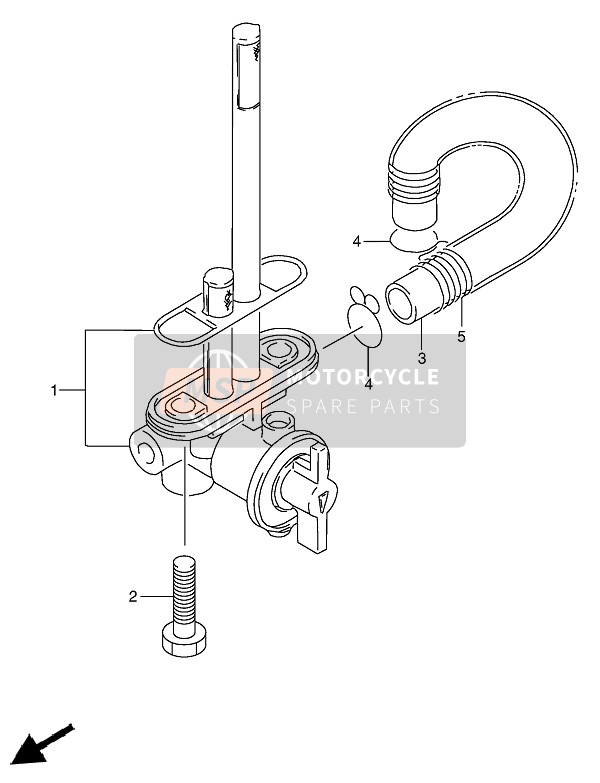 Suzuki DR350 1994 Rubinetto carburante per un 1994 Suzuki DR350