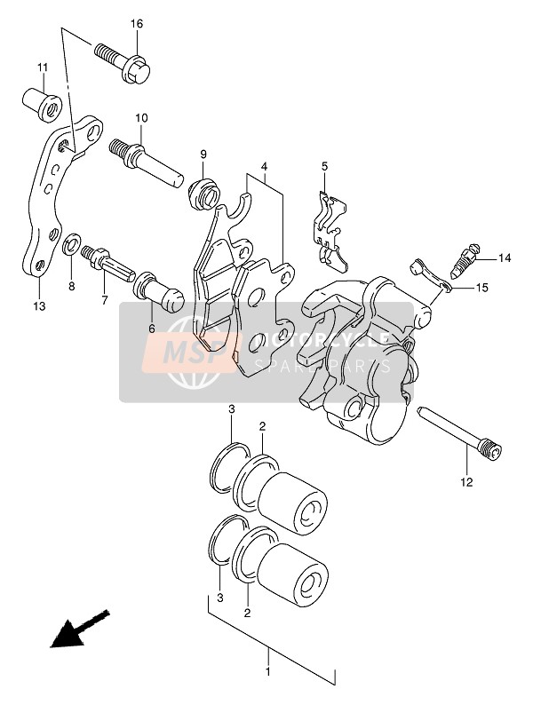 Suzuki DR350 1994 Front Caliper for a 1994 Suzuki DR350