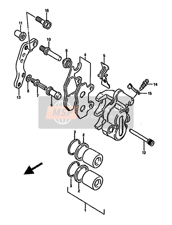 Suzuki DR350S 1991 BREMSSATTEL VORNE für ein 1991 Suzuki DR350S