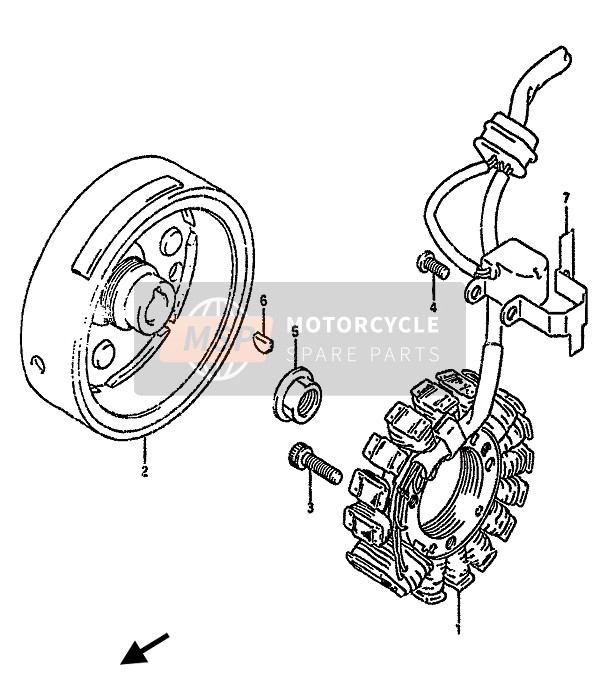 Suzuki DR350S(H) 1992 Magneten voor een 1992 Suzuki DR350S(H)