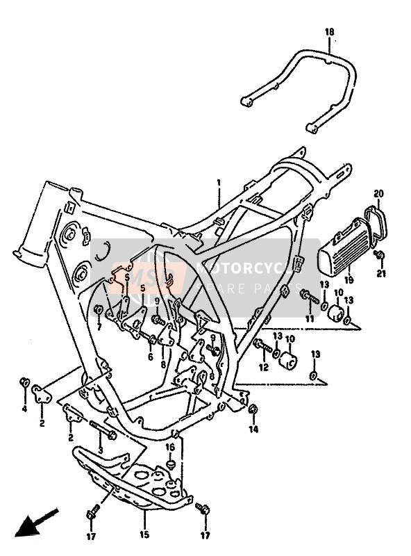 Suzuki DR350S(H) 1992 Cadre pour un 1992 Suzuki DR350S(H)