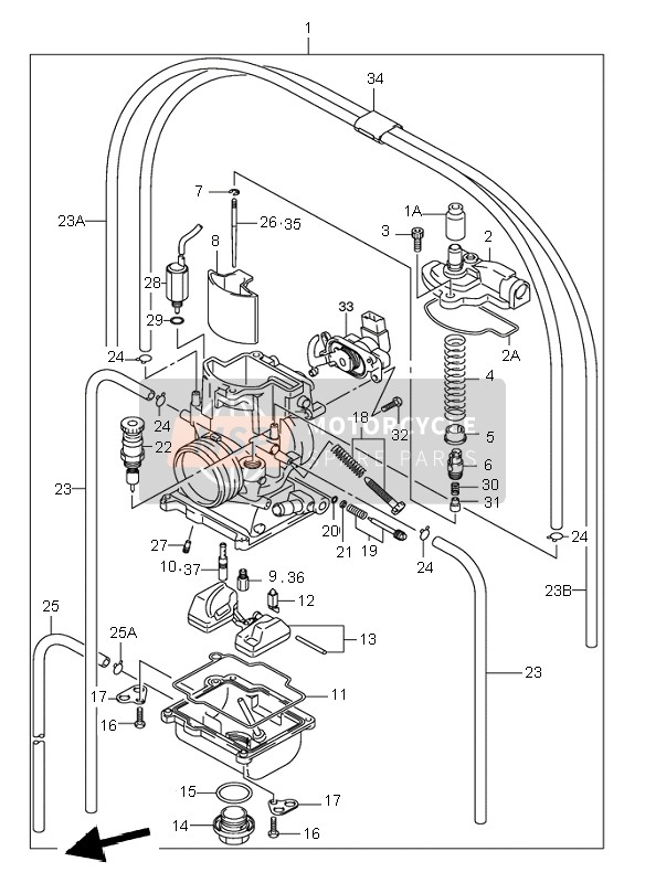 Suzuki RM250 2005 Carburettor for a 2005 Suzuki RM250