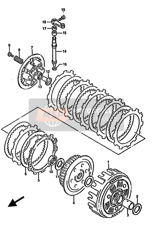 Suzuki DR350S(H)(U) 1993 Clutch for a 1993 Suzuki DR350S(H)(U)