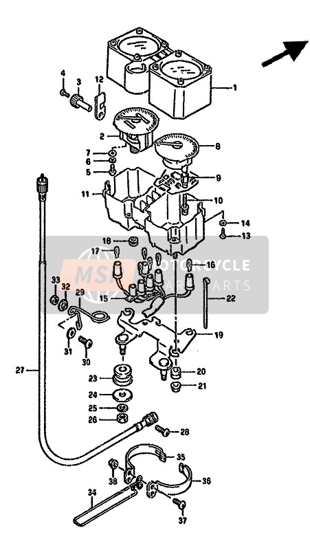 3491012E01, Cable Assy, Suzuki, 1