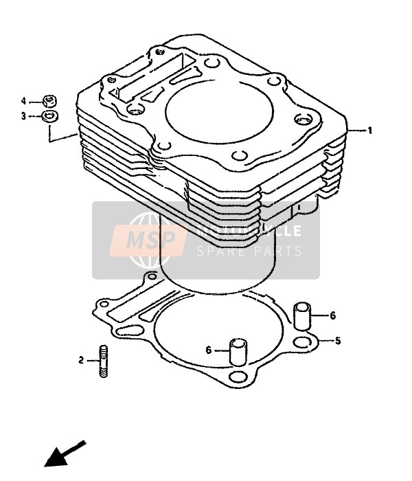 Suzuki DR350S(H) 1994 Cylinder for a 1994 Suzuki DR350S(H)