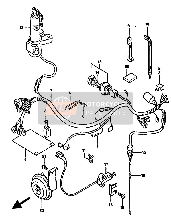 Suzuki DR350S(H) 1994 Wiring Harness for a 1994 Suzuki DR350S(H)