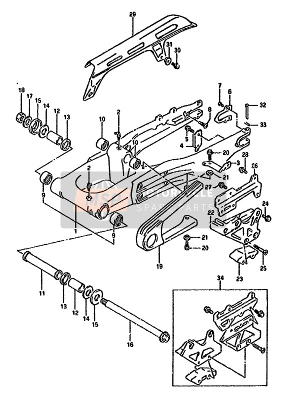 6134815E00, Deffense, Chain Guide, Suzuki, 1