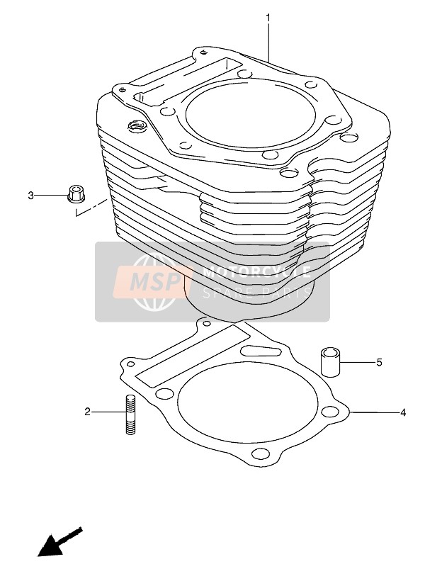 1124114A03H17, Guarnizione Cilindro, Suzuki, 3