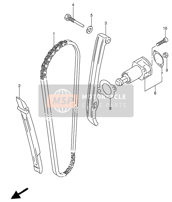 Suzuki DR650RSE(U) 1991 Catena a camme per un 1991 Suzuki DR650RSE(U)