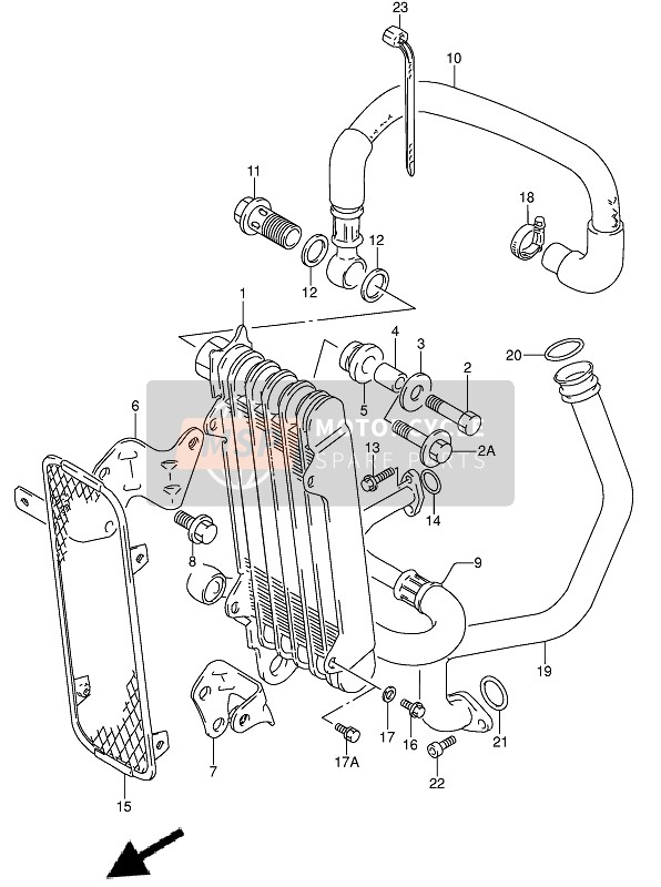 Suzuki DR650RSE(U) 1991 ÖLKÜHLER für ein 1991 Suzuki DR650RSE(U)