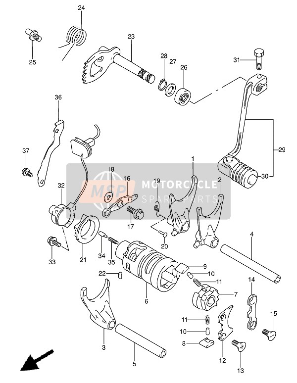 Suzuki DR650RSE(U) 1991 Gear Shifting for a 1991 Suzuki DR650RSE(U)