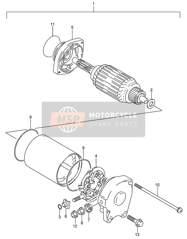 Suzuki DR650RSE(U) 1991 ANLASSER für ein 1991 Suzuki DR650RSE(U)