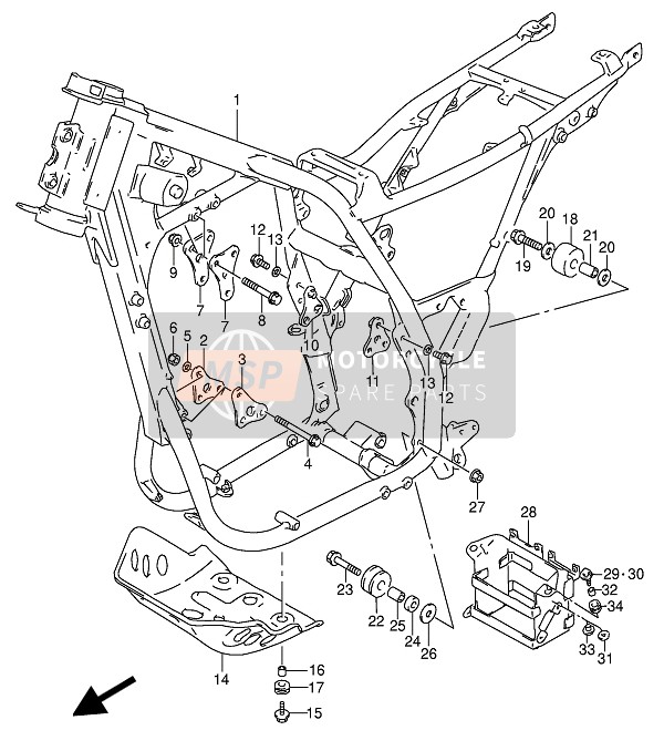 Suzuki DR650RSE(U) 1991 Frame for a 1991 Suzuki DR650RSE(U)