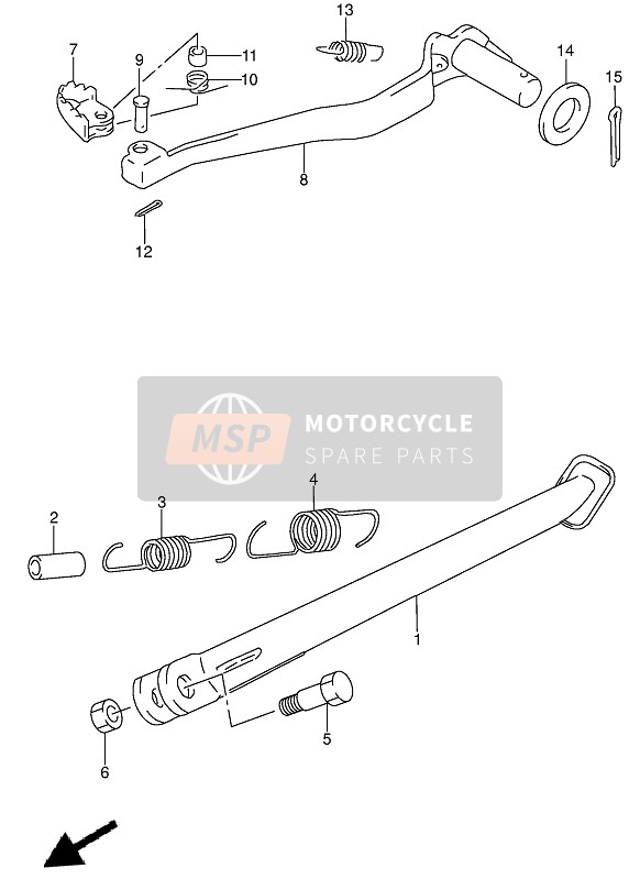 Suzuki DR650RSE(U) 1991 STÄNDER & BREMSE HINTEN für ein 1991 Suzuki DR650RSE(U)