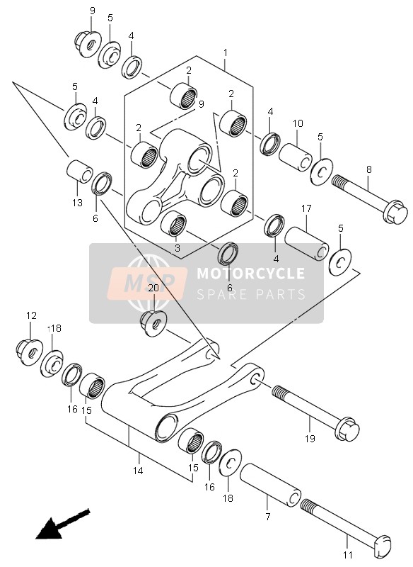 Suzuki RM250 2005 Rear Cushion Lever for a 2005 Suzuki RM250