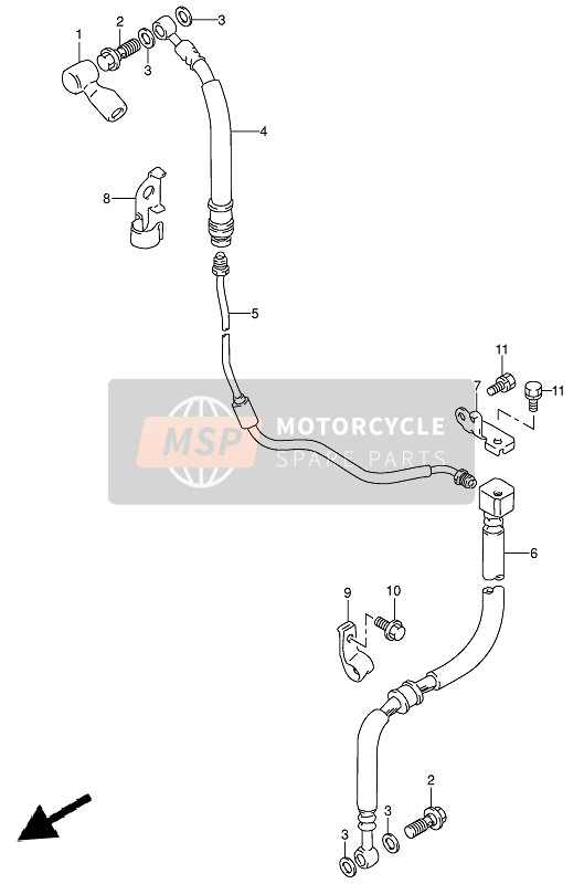 5924012D10, Tubazione Freno Ant. N?2, Suzuki, 0