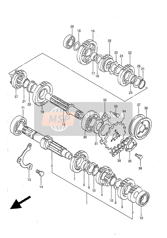 2425114A00, Gear, 5TH Drive (NT:23), Suzuki, 1