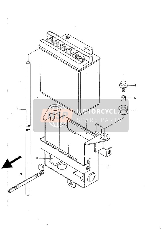 Suzuki DR650R(U) 1991 Battery for a 1991 Suzuki DR650R(U)