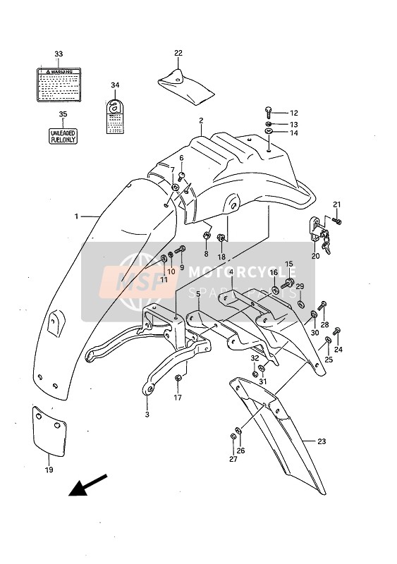 6341113700, Mud Guard, Rear Fender, Suzuki, 2