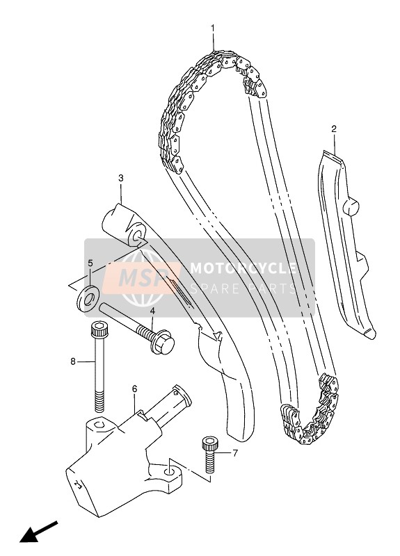 Suzuki DR800S(U) 1992 Cam Chain for a 1992 Suzuki DR800S(U)