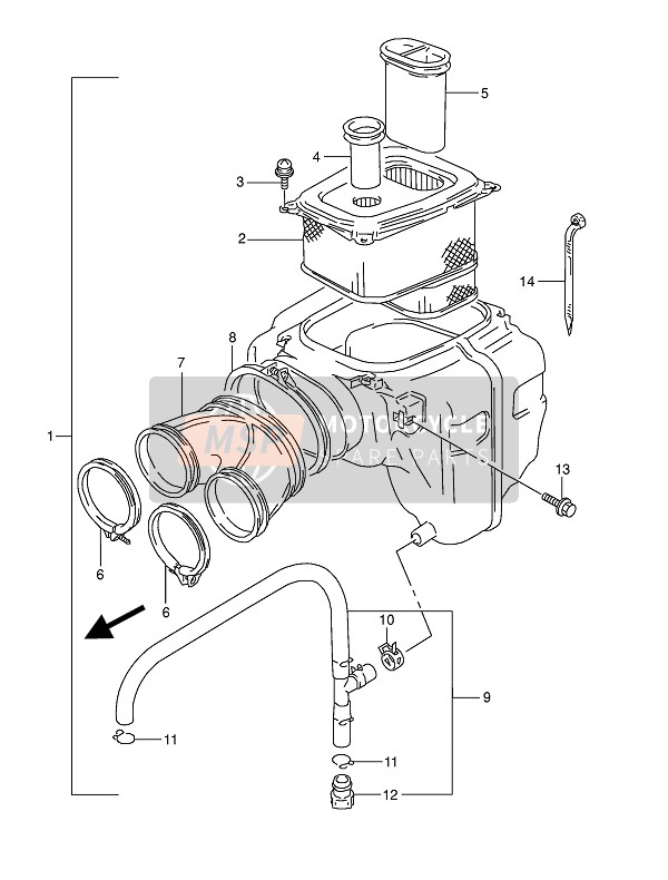 1389131D01, Tube,Inlet,No.1, Suzuki, 0