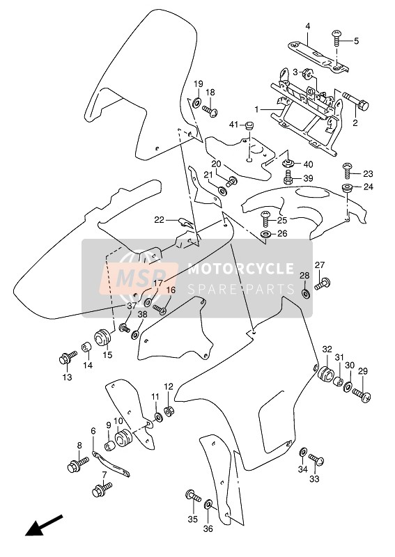 Suzuki DR800S(U) 1992 Cowling Fitting Set for a 1992 Suzuki DR800S(U)