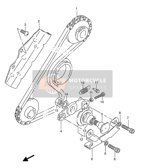 Suzuki DR800S(U) 1994 Cadena equilibradora para un 1994 Suzuki DR800S(U)