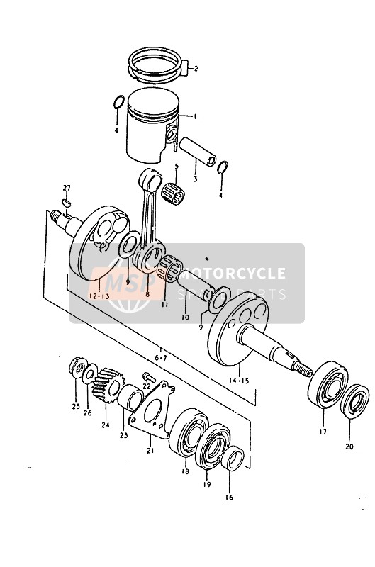 1210046130100, Piston Set (OS:1.0), Suzuki, 0