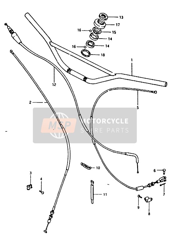 5820041301, Cable, Clutch (L:1050), Suzuki, 0