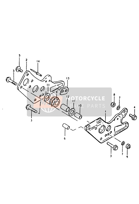 Suzuki RM100 (92-96-99) 1996 Chain Guide (RM100T) for a 1996 Suzuki RM100 (92-96-99)