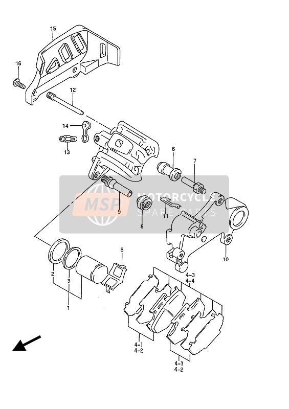 6910043D10999, Pinza Freno, Suzuki, 1