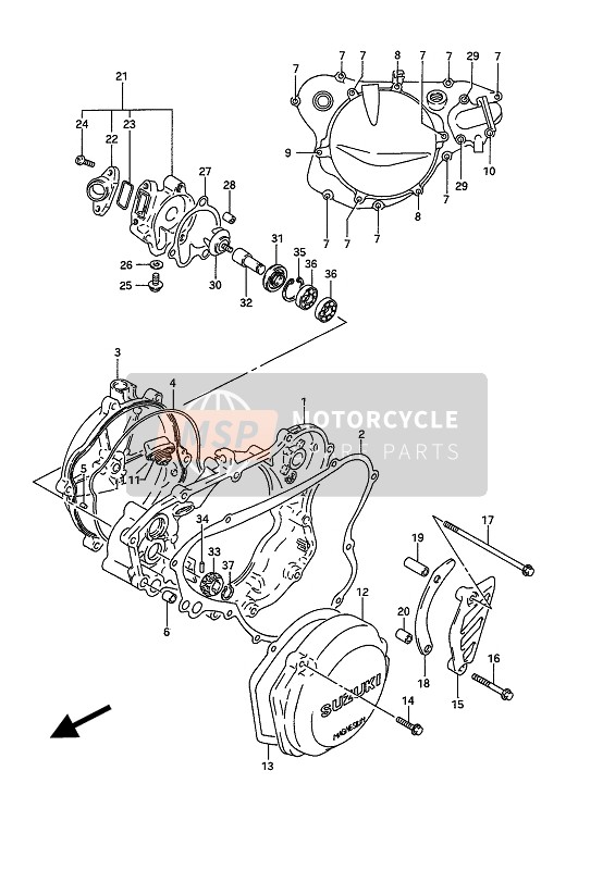 Crankcase Cover & Water Pump