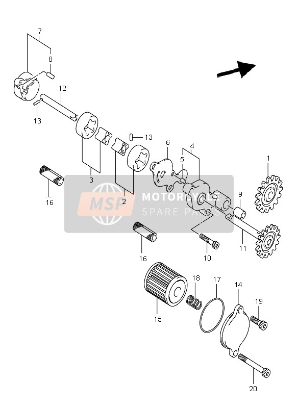 1641035G00, Set Rotor, Bomba Aceite N0.1, Suzuki, 0