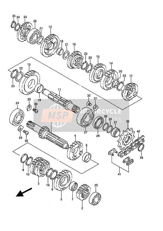 Suzuki RM125 1994 Trasmissione per un 1994 Suzuki RM125