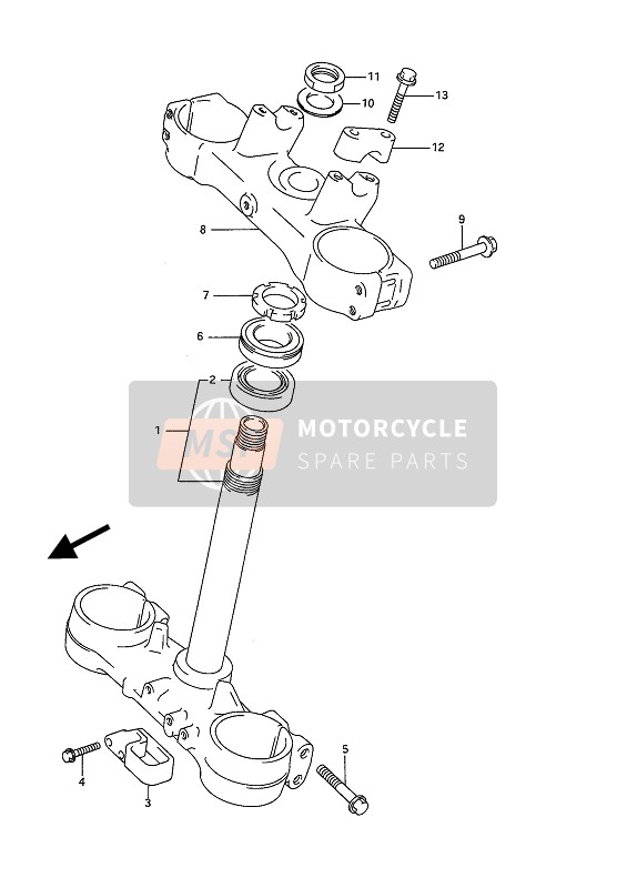 Suzuki RM125 1994 Steering Stem for a 1994 Suzuki RM125