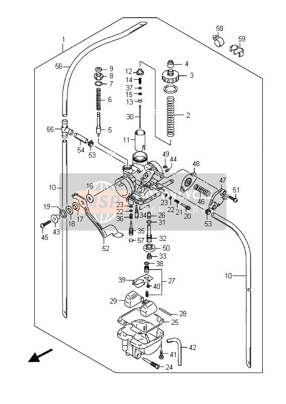 Suzuki DR-Z125 (SW & LW) 2015 Carburettor for a 2015 Suzuki DR-Z125 (SW & LW)