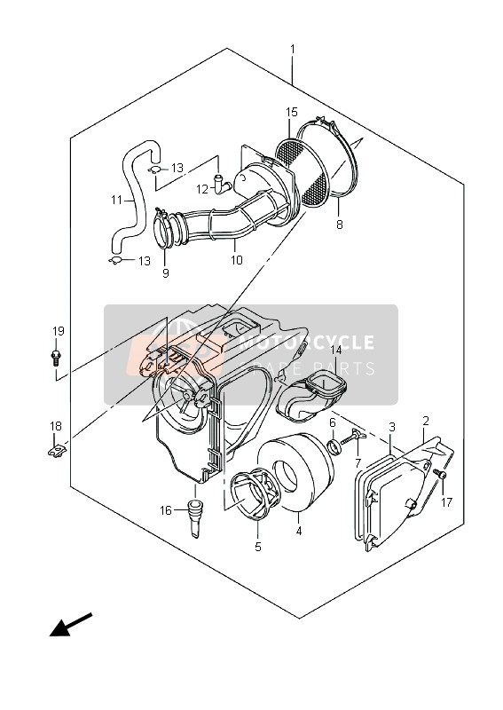 Suzuki DR-Z125 (SW & LW) 2015 Air Cleaner for a 2015 Suzuki DR-Z125 (SW & LW)