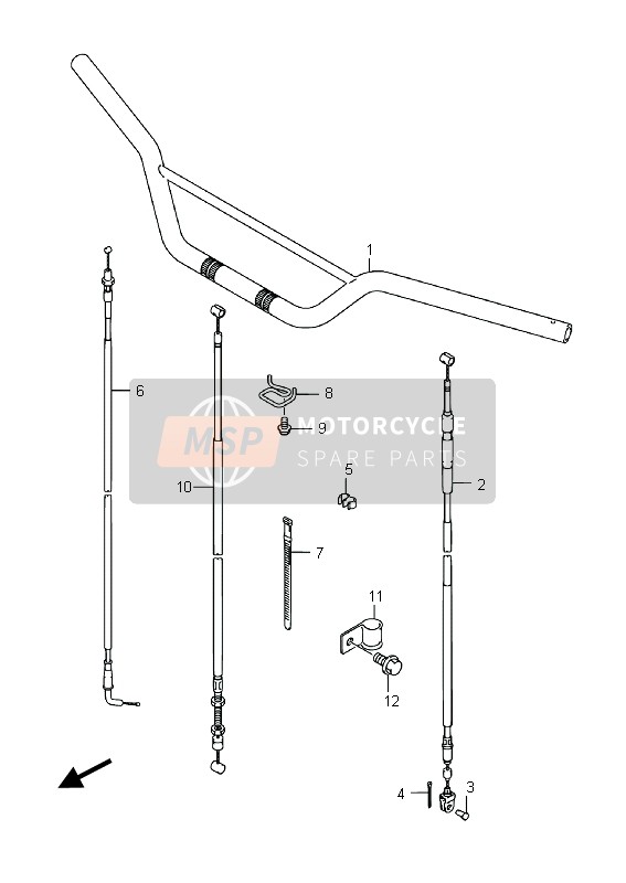 5611008G0013L, Handlebar (Silver), Suzuki, 0