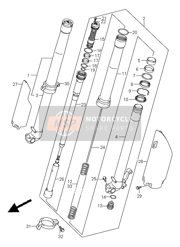 5110435G00, Damper Assy, Front Fork  Lh, Suzuki, 0