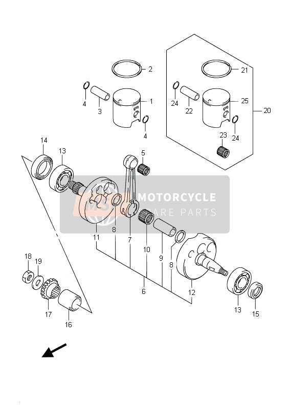 1210003850, Piston Kit, Suzuki, 0