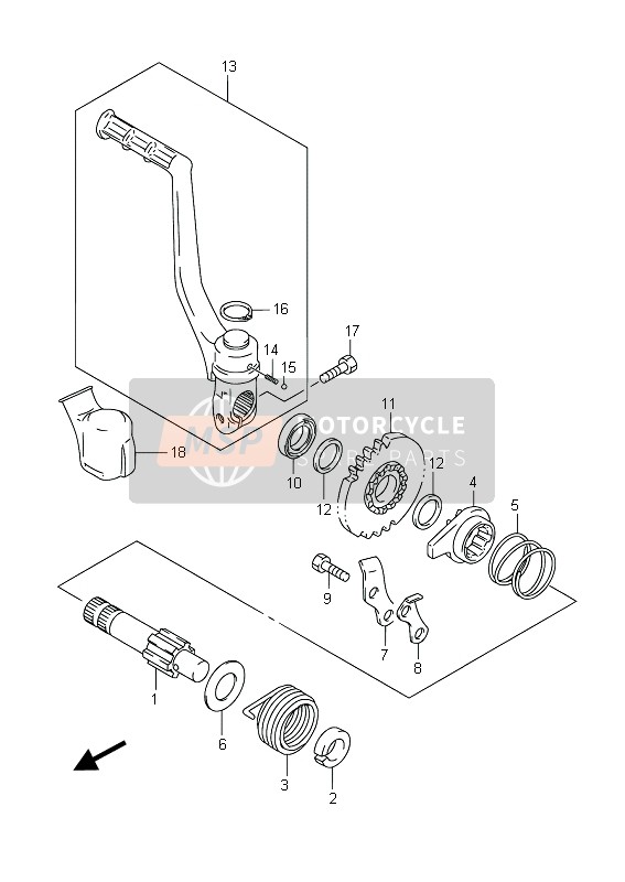 083313115A, Circlip, Kick Starter  Lever, Suzuki, 1