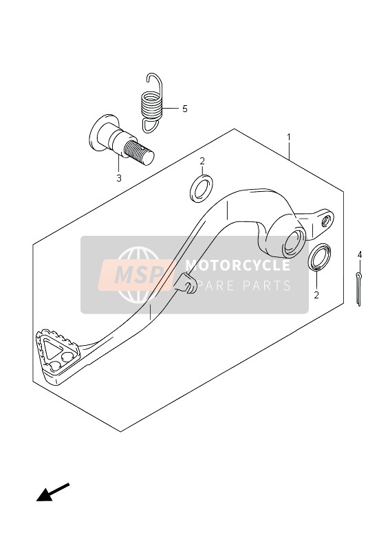 Suzuki RM85 (SW & LW) 2015 Freno trasero para un 2015 Suzuki RM85 (SW & LW)