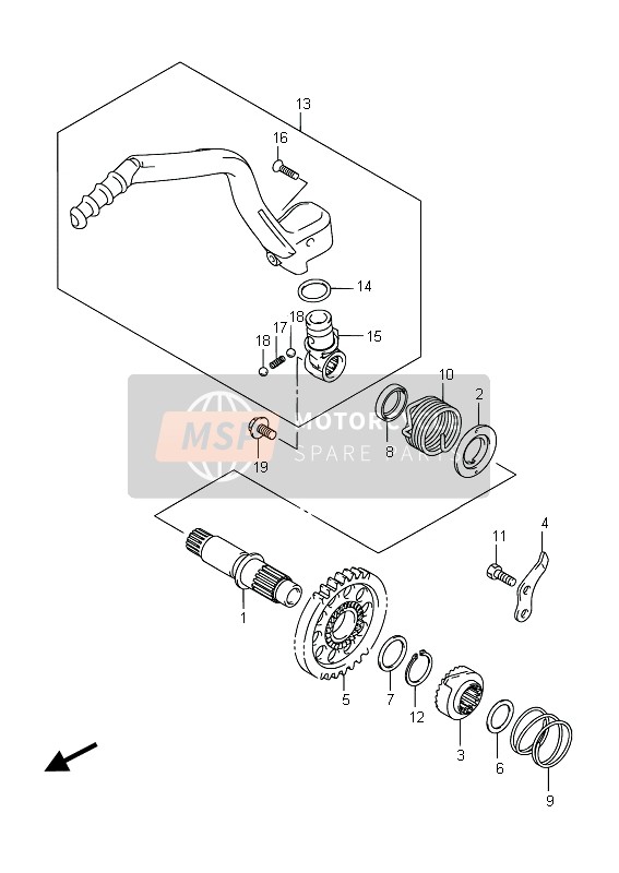 2630028H21, Lever Assy,Kick, Suzuki, 0