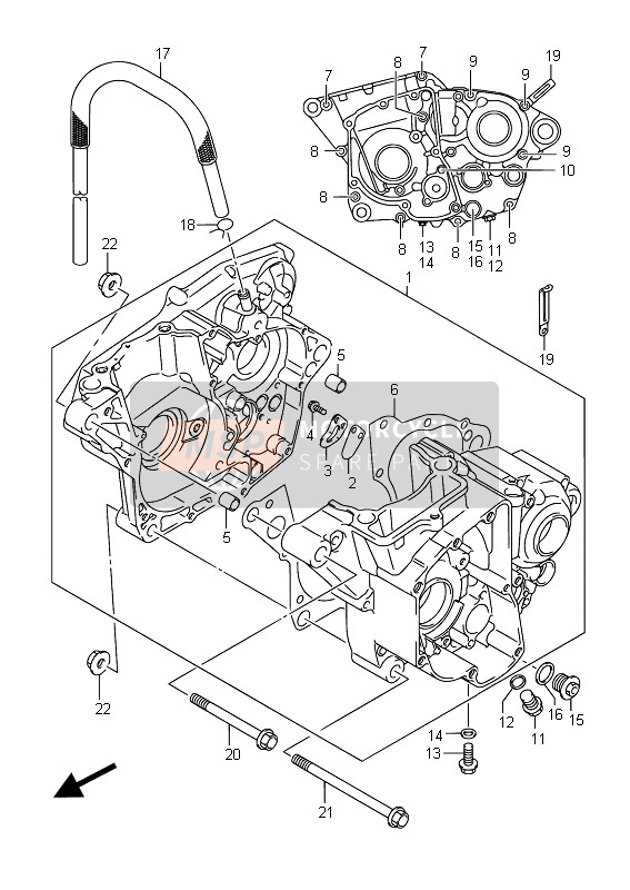 Suzuki RM-Z250 2015 Caja Del Cigüeñal para un 2015 Suzuki RM-Z250
