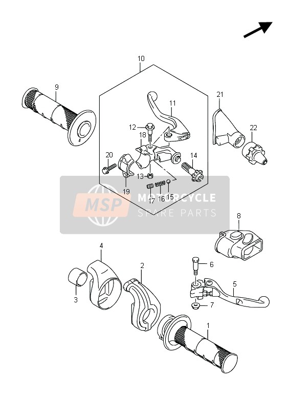 Suzuki RM-Z450 2015 Handle Lever for a 2015 Suzuki RM-Z450