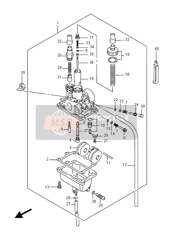 Suzuki DR-Z70 2016 Carburettor for a 2016 Suzuki DR-Z70