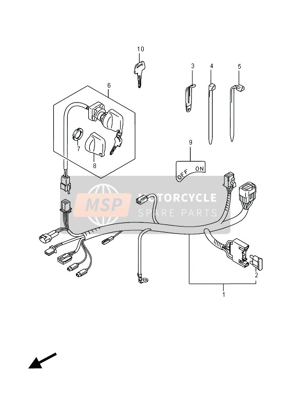 Suzuki DR-Z70 2016 Wiring Harness for a 2016 Suzuki DR-Z70