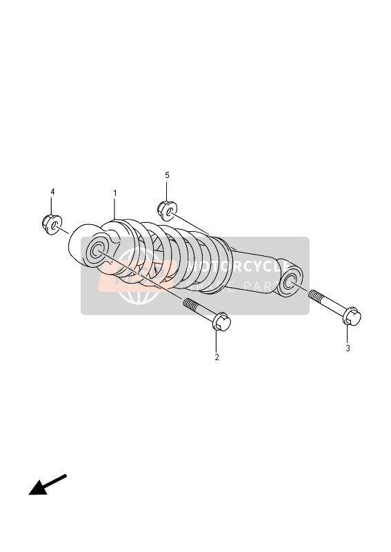 Suzuki DR-Z70 2016 Rear Shock Absorber for a 2016 Suzuki DR-Z70