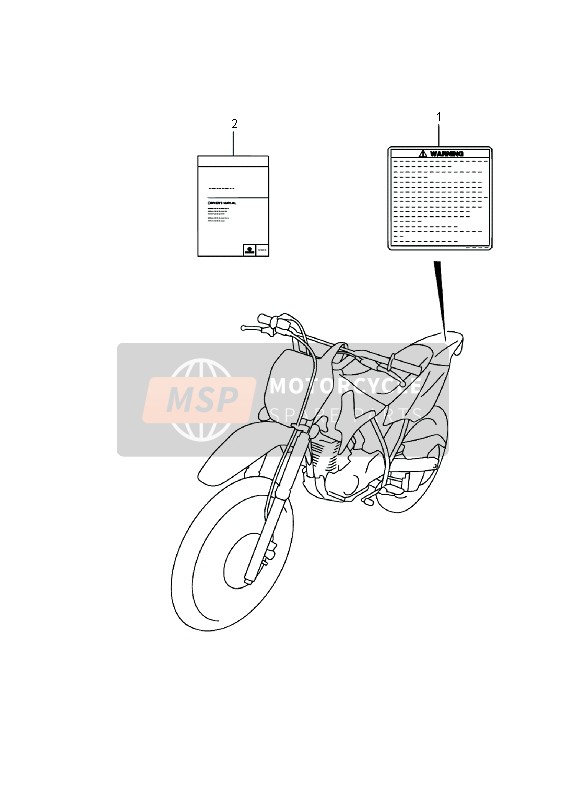 Suzuki DR-Z125 (LW) 2016 Label for a 2016 Suzuki DR-Z125 (LW)